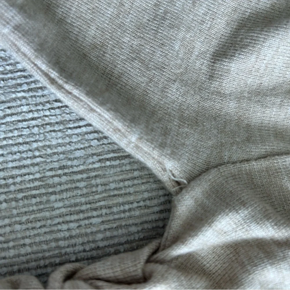 Baobab Collection Off-Shoulder Ruched Sweater - Taupe - Picture 11 of 11